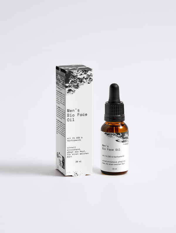 Men's Bio Face Oil mit 1% CBD & Hanfsamenöl