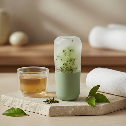 Ice Facial Sofort-Glow Set – Kälte, grüner Tee & frischer Teint