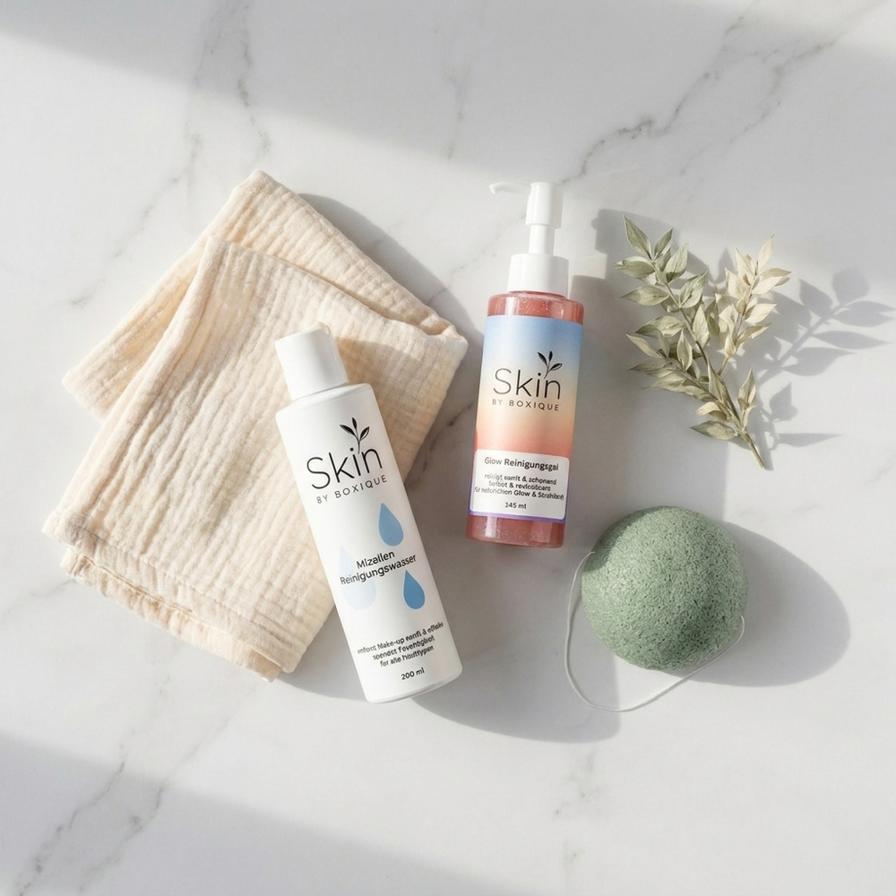 Gesichtsreinigung Set mit Aloe & Lindenblüte (abends und morgens)
